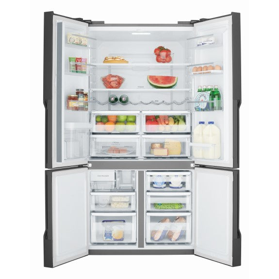 Westinghouse 564 Litre Quad Door Refrigerator with Water Tank - Matte Charcoal Black