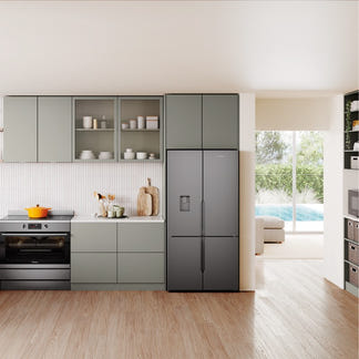 Westinghouse 564 Litre Quad Door Refrigerator with Water Tank - Matte Charcoal Black