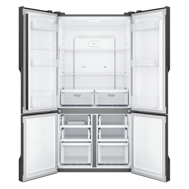 Westinghouse 564L Quad Door Fridge Freezer - Matte Charcoal Black