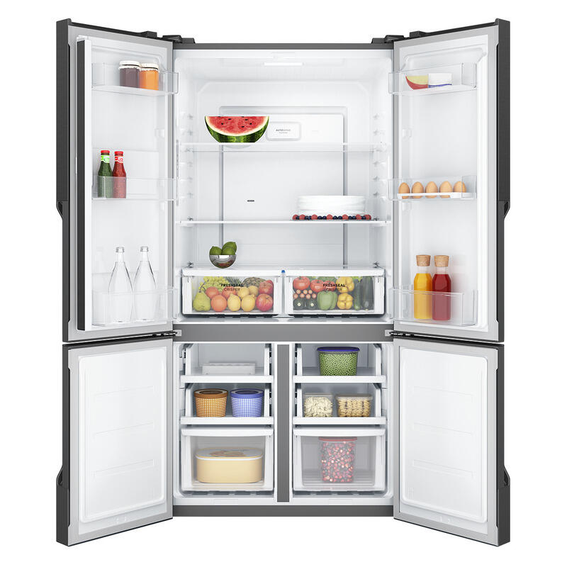 Westinghouse 564L Quad Door Fridge Freezer - Matte Charcoal Black