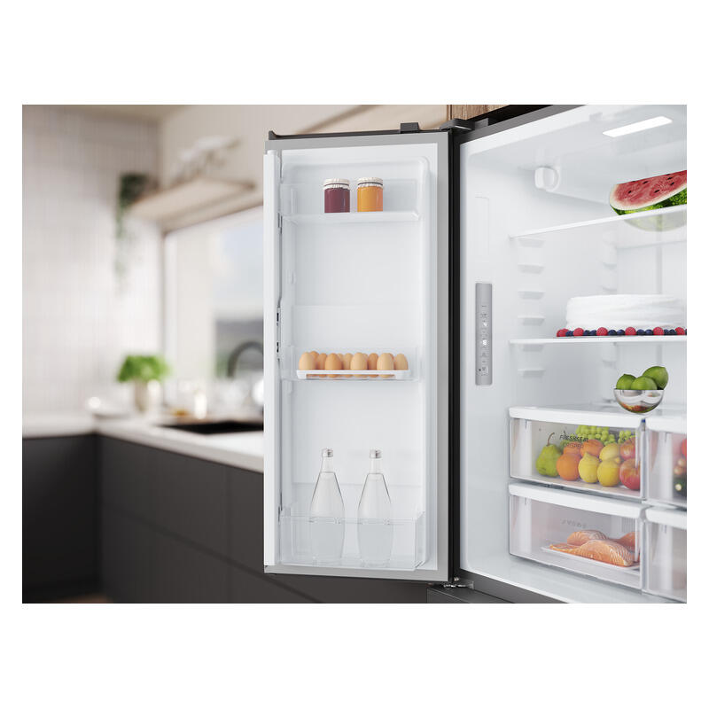 Westinghouse 564L Quad Door Fridge Freezer with Water Dispenser - Matte Charcoal Black