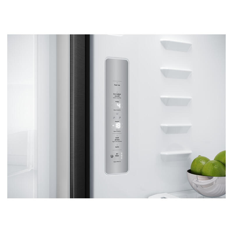 Westinghouse 564L Quad Door Fridge Freezer with Water Dispenser - Matte Charcoal Black