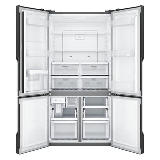 Westinghouse 564L Quad Door Fridge Freezer with Water Dispenser - Matte Charcoal Black