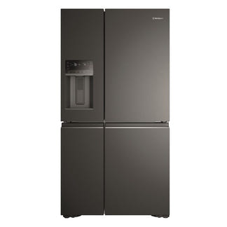Westinghouse 609L Quad Door Fridge Freezer with Ice & Water Dispenser - Matte Black