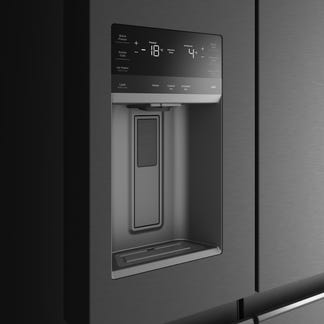 Westinghouse 609L Quad Door Fridge Freezer with Ice & Water Dispenser - Matte Black