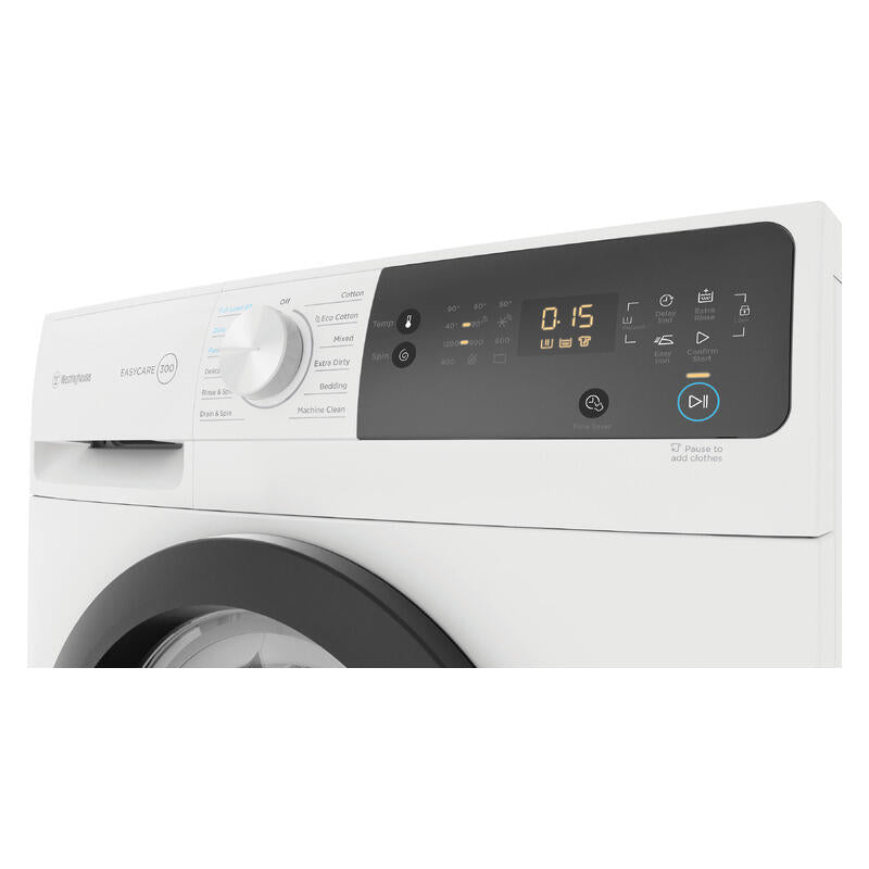 Westinghouse 7.5kg Front Load Washing Machine - White (EasyCare 300)