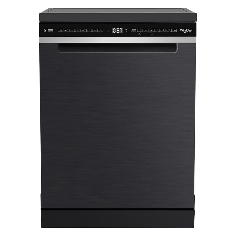 Whirlpool 60cm Freestanding Dishwasher - Black Stainless Stee