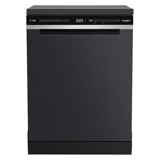 Whirlpool 60cm Freestanding Dishwasher - Black Stainless Stee