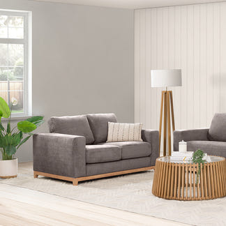 Willow 2 Seater Fabric Sofa - Dark Grey