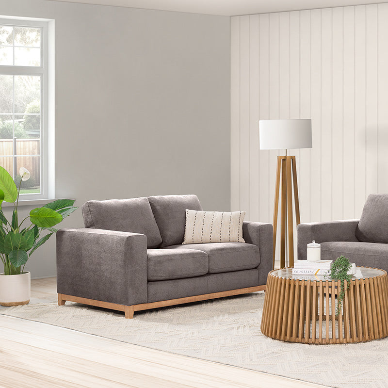 Willow 2 Seater Fabric Sofa - Dark Grey