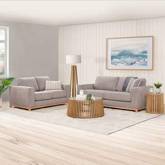 Willow 2 Seater Fabric Sofa - Light Grey