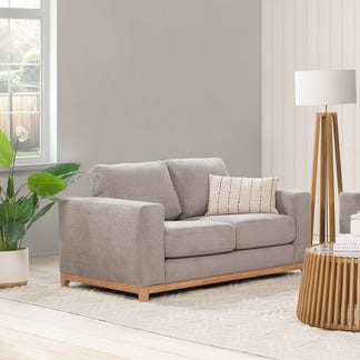 Willow 2 Seater Fabric Sofa - Light Grey