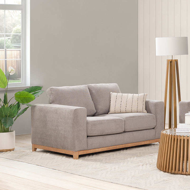 Willow 2 Seater Fabric Sofa - Light Grey
