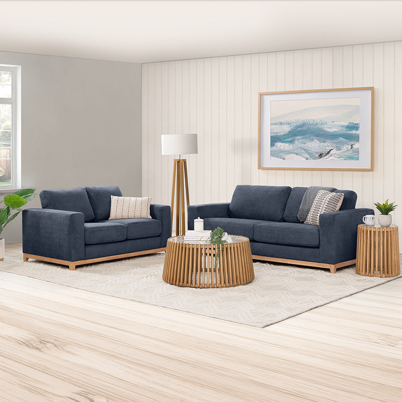 Willow 2 Seater Fabric Sofa - Azure