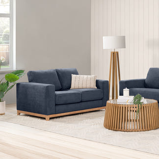 Willow 2 Seater Fabric Sofa - Azure