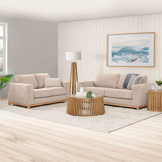 Willow 3.5 Seater Fabric Sofa - Champagne