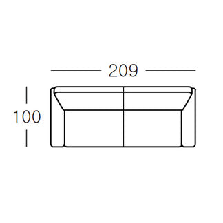 Willow 3.5 Seater Fabric Sofa - Azure