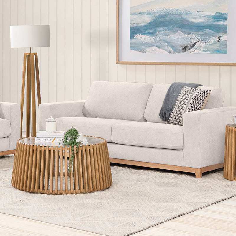 Willow 3.5 Seater Fabric Sofa - Ivory