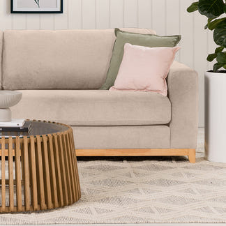 Willow 4 Seater Fabric Sofa - Champagne