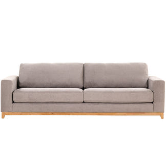 Willow 4 Seater Fabric Sofa - Light Grey