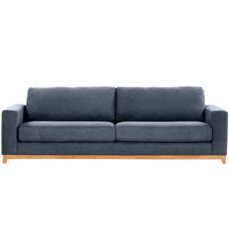 Willow 4 Seater Fabric Sofa - Azure