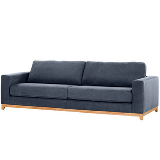 Willow 4 Seater Fabric Sofa - Azure