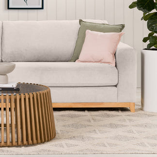 Willow 4 Seater Fabric Sofa - Ivory