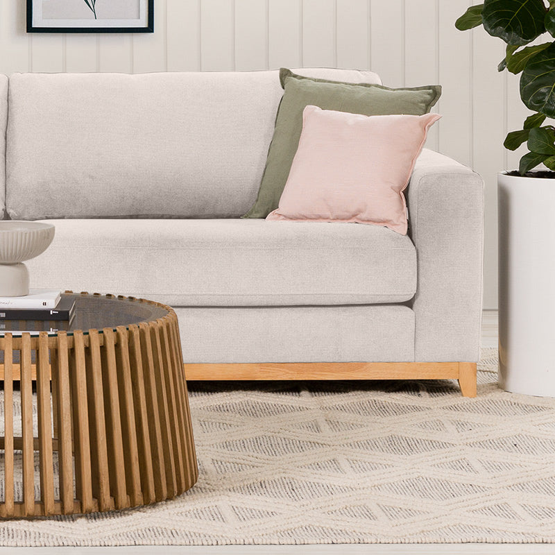 Willow 4 Seater Fabric Sofa - Ivory