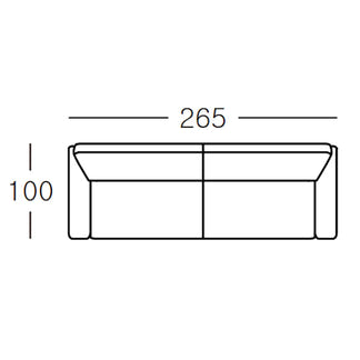Willow 4 Seater Fabric Sofa - Ivory