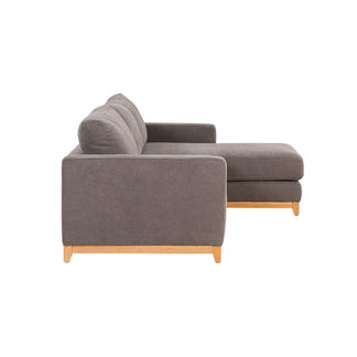 Willow 3 Seater Fabric Sofa with RHF Chaise - Dark Grey