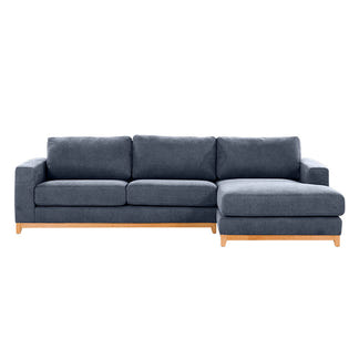 Willow 3 Seater Fabric Sofa with RHF Chaise - Azure