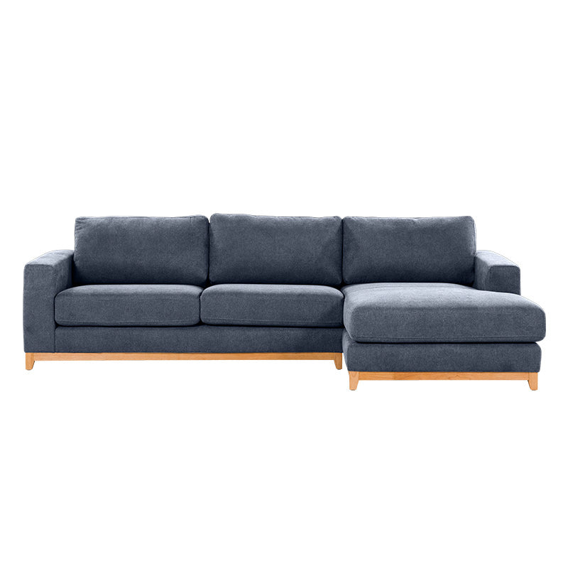 Willow 3 Seater Fabric Sofa with RHF Chaise - Azure