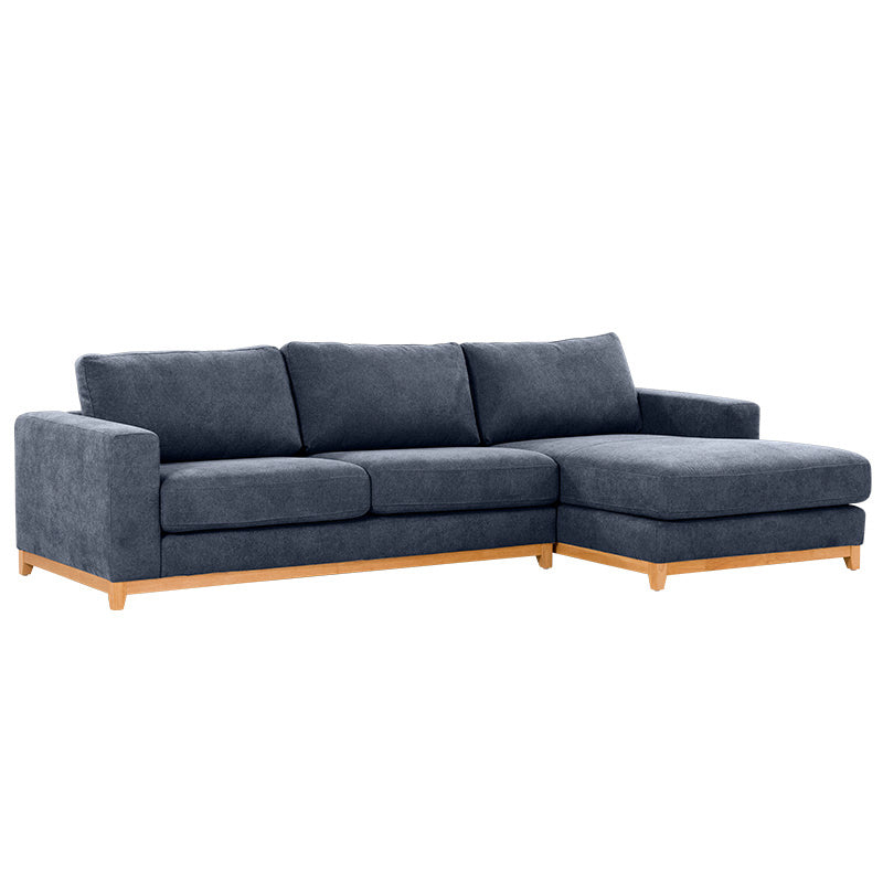 Willow 3 Seater Fabric Sofa with RHF Chaise - Azure