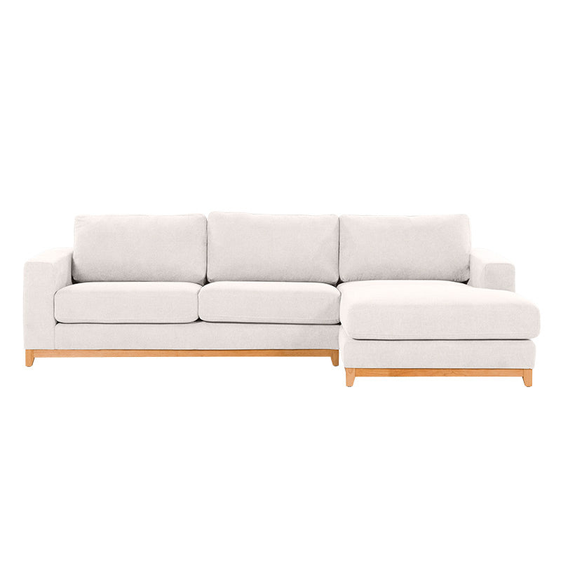 Willow 3 Seater Fabric Sofa with RHF Chaise - Ivory