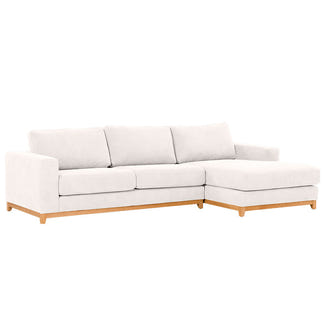 Willow 3 Seater Fabric Sofa with RHF Chaise - Ivory