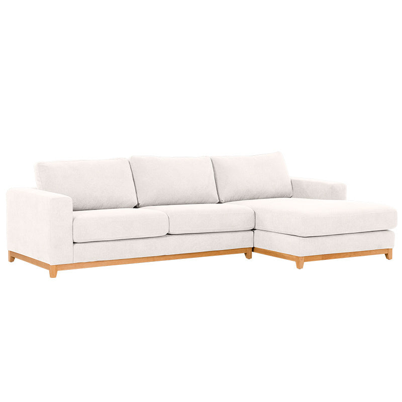 Willow 3 Seater Fabric Sofa with RHF Chaise - Ivory