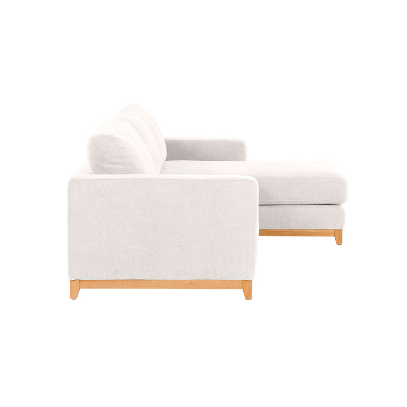 Willow 3 Seater Fabric Sofa with RHF Chaise - Ivory