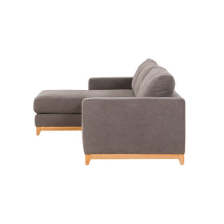 Willow 3 Seater Fabric Sofa with LHF Chaise - Dark Grey