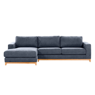 Willow 3 Seater Fabric Sofa with LHF Chaise - Azure