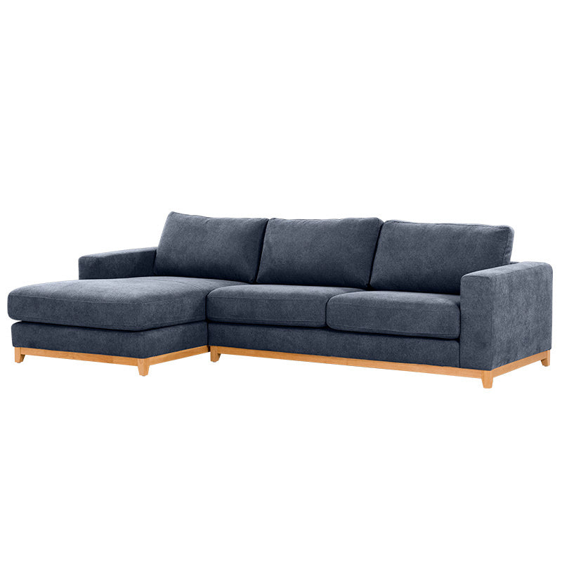 Willow 3 Seater Fabric Sofa with LHF Chaise - Azure