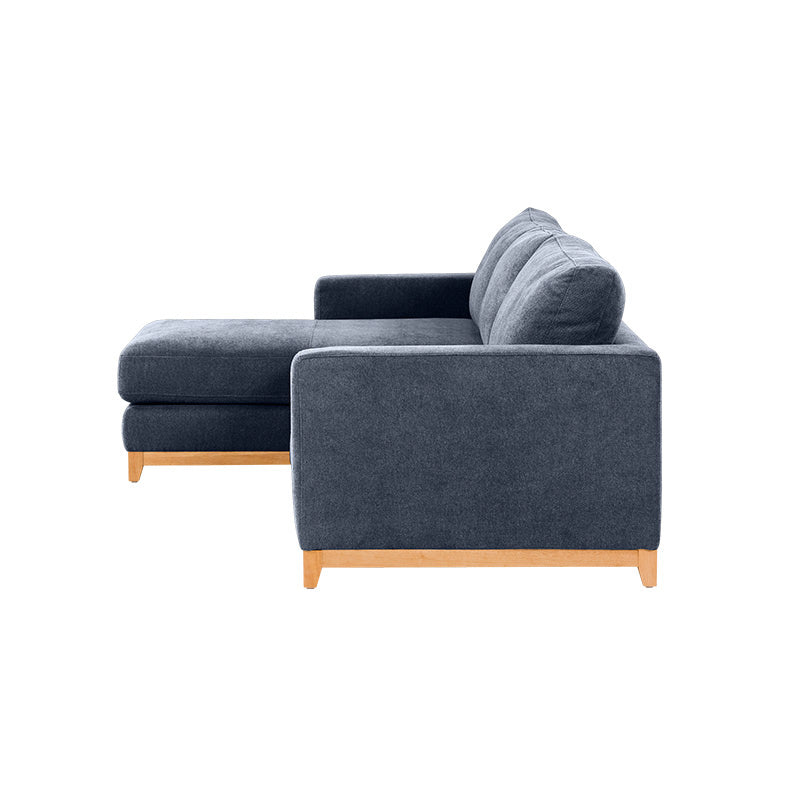 Willow 3 Seater Fabric Sofa with LHF Chaise - Azure