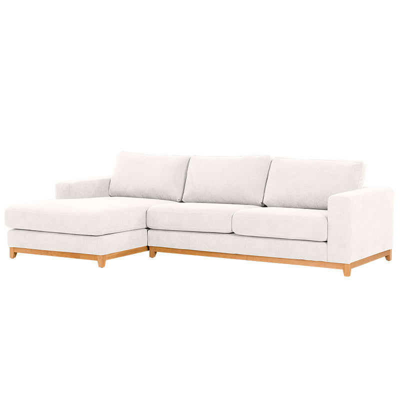 Willow 3 Seater Fabric Sofa with LHF Chaise - Ivory