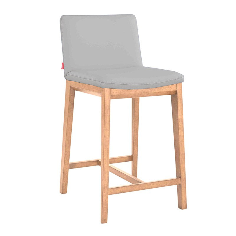 Wilson Leather Bar Stool - Black/Natural
