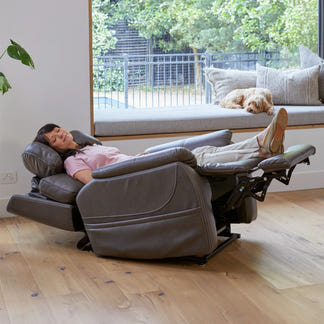 Theorem Winslow Lift & Recline Fabric Petite Armchair - Smoke