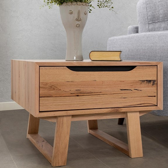 Xavier Single Drawer Lamp Table - Oak/Natural