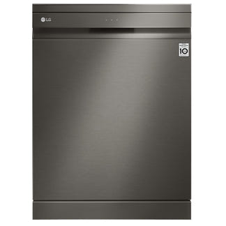 LG 60cm QuadWash TrueSteam Freestanding Dishwasher - Black Stainless Steel