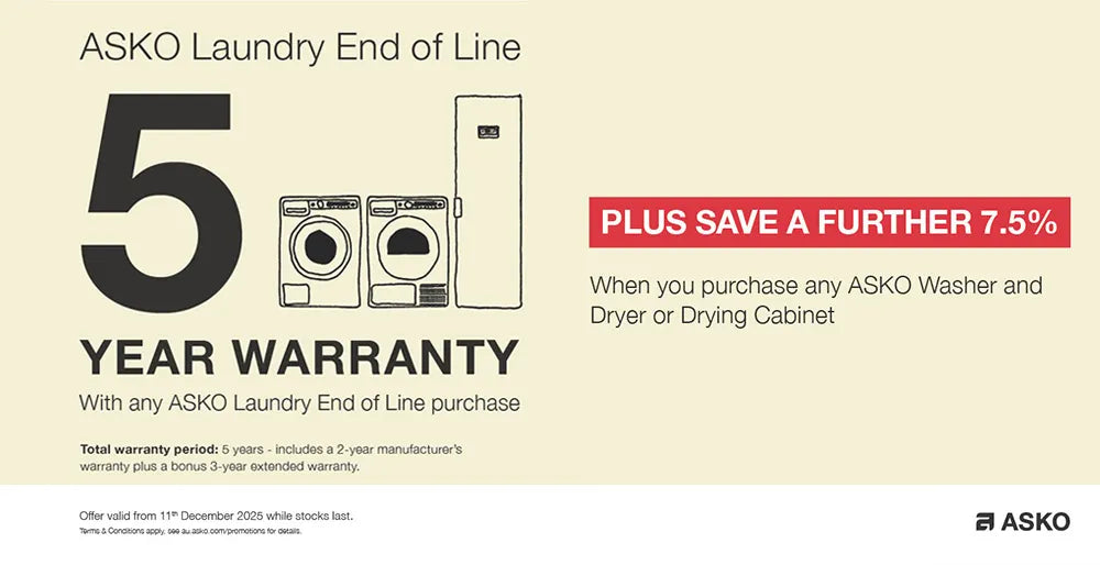 5-Year Warranty on ASKO EOL Laundry