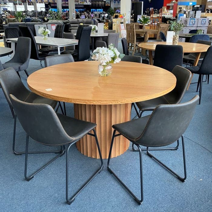 Caesar 135cm Round Dining Table - Messmate/Natural