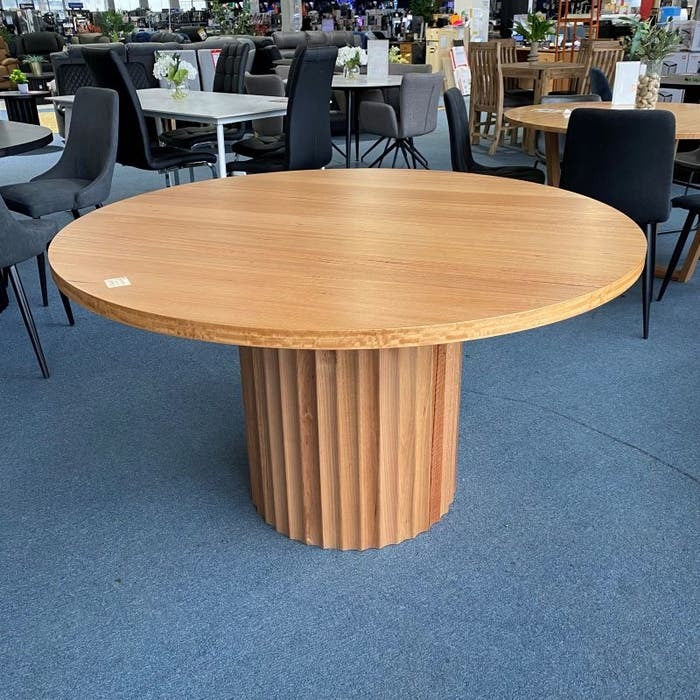 Caesar 135cm Round Dining Table - Messmate/Natural