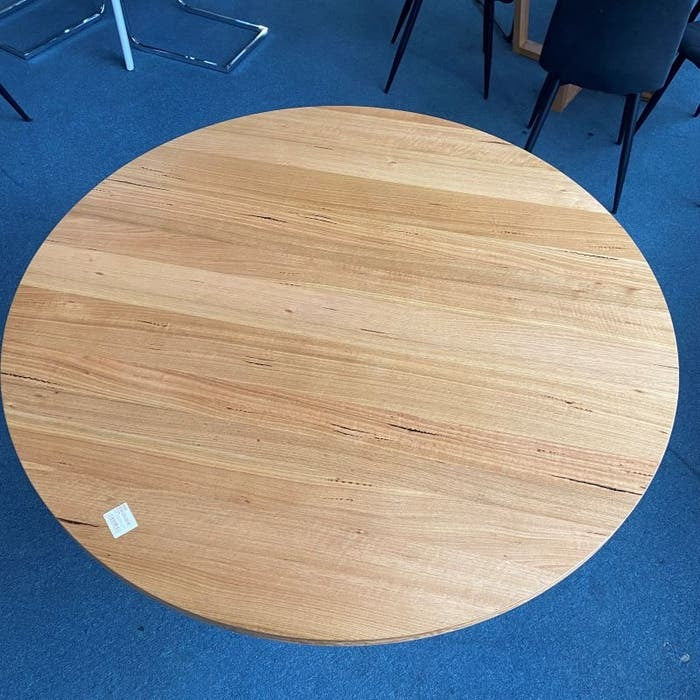 Caesar 135cm Round Dining Table - Messmate/Natural